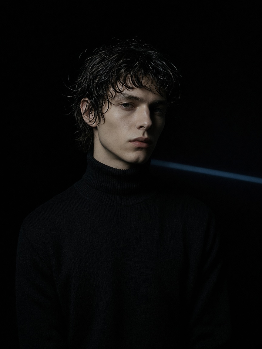Editorial portrait of a hardware creator against black